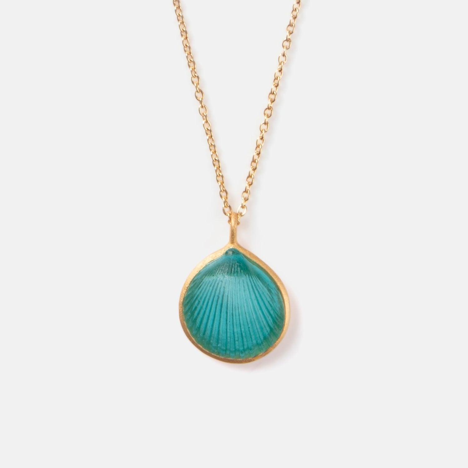 Seashell Pendant Turquoise – MVM Jewellery - Main Image